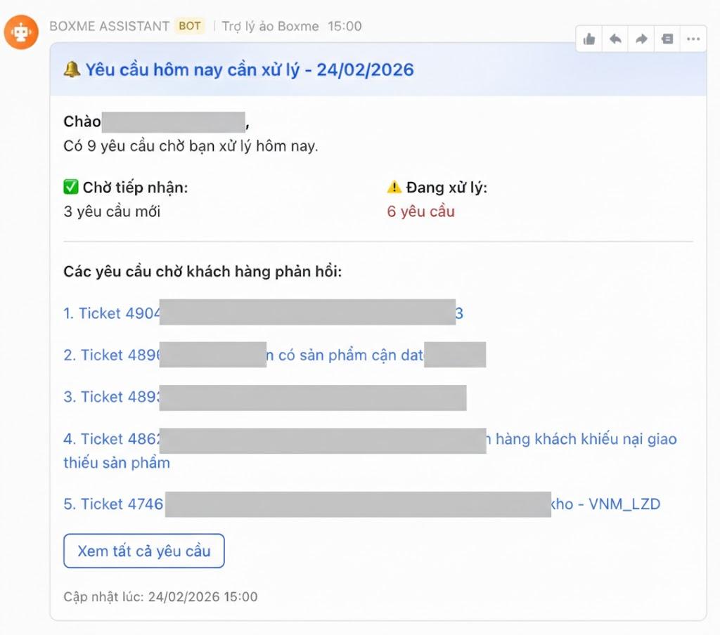 Cập nhật qua Lark Group